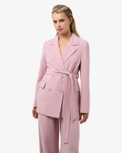 Forcast Rumy Double Breasted Blazer Pink New