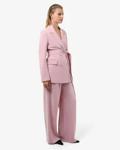 Forcast Rumy Double Breasted Blazer Pink New