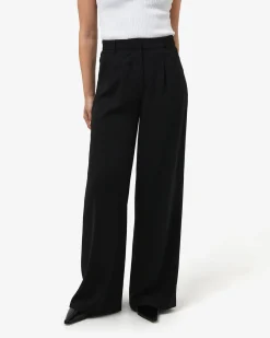 Forcast Rumy Wide Leg Tailored Pants Black
