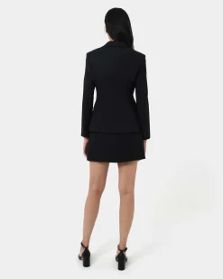 Forcast Safira Double Breasted Blazer Black Sale