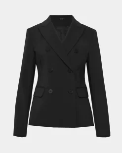 Forcast Safira Double Breasted Blazer Black Sale