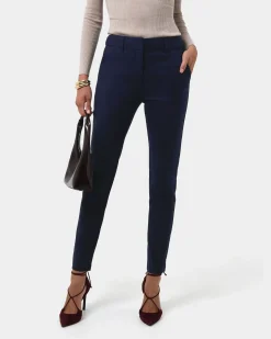 Forcast Safira High-waist Trousers Navy Clearance
