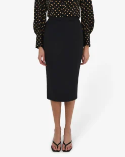 Forcast Safira Midi Pencil Skirt Black Discount