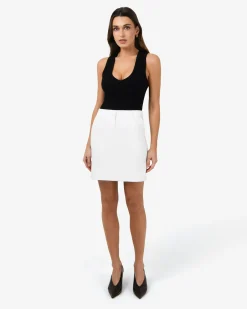 Forcast Safira Mini Skirt Ivory Clearance