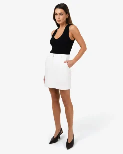 Forcast Safira Mini Skirt Ivory Clearance