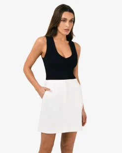 Forcast Safira Mini Skirt Ivory Clearance
