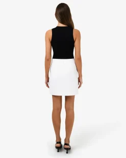Forcast Safira Mini Skirt Ivory Clearance
