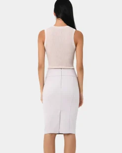 Forcast Safira Pencil Skirt Grey Hot