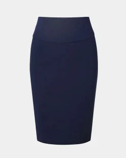 Forcast Safira Pencil Skirt Navy