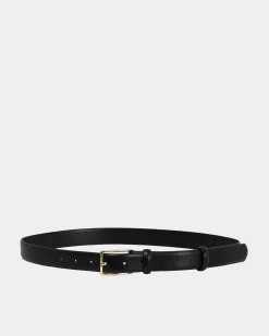 Forcast Saint Germain Leather Belt Black Gold