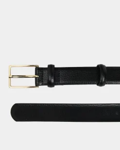 Forcast Saint Germain Leather Belt Black Gold