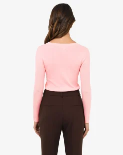 Forcast Samira Scoop Neck Knit Pink Online