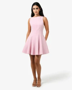 Forcast Sandy Panel Mini Dress Pink Best