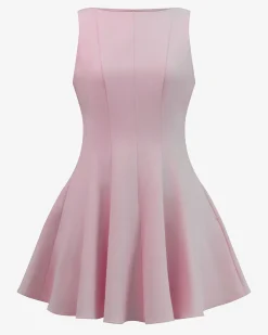 Forcast Sandy Panel Mini Dress Pink Best