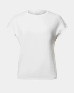 Forcast Sara Cotton Tee Ivory Best