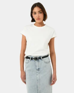 Forcast Serafina Leather Belt Black Outlet