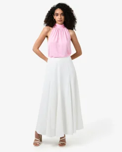 Forcast Shelby Draped Sleeveless Top Soft Pink Clearance