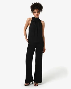 Forcast Shelby Draped Sleeveless Top Black Discount