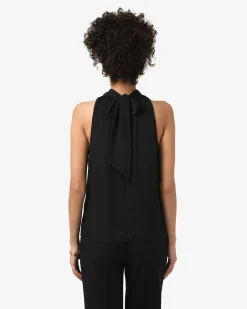 Forcast Shelby Draped Sleeveless Top Black Discount