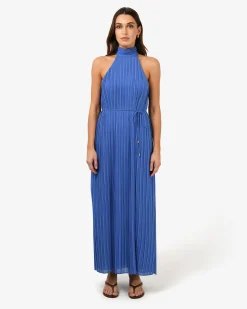 Forcast Shelly Chiffon Pleated Dress Periwinkle Online