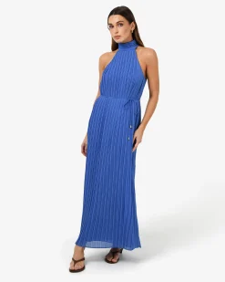 Forcast Shelly Chiffon Pleated Dress Periwinkle Online