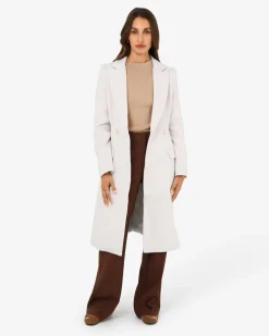 Forcast Skylar Hourglass Coat Cream New
