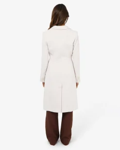 Forcast Skylar Hourglass Coat Cream New