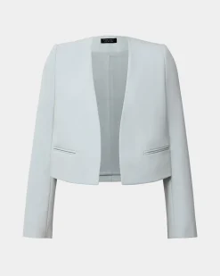 Forcast Sofia Cropped Blazer Baby Blue Online
