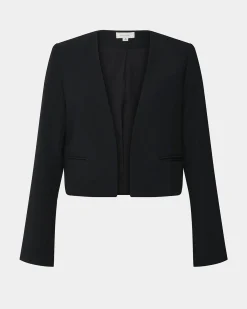 Forcast Sofia Cropped Blazer Black Clearance