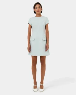 Forcast Sofia Panel Tailored Dress Baby Blue Hot