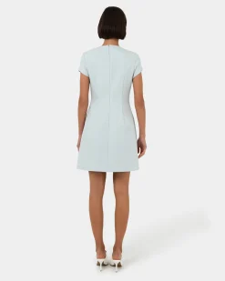 Forcast Sofia Panel Tailored Dress Baby Blue Hot