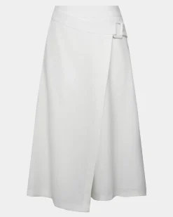 Forcast Sofia Wrap Midi Skirt Ivory Discount