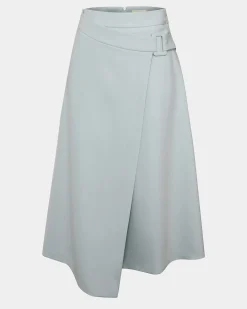 Forcast Sofia Wrap Midi Skirt Baby Blue