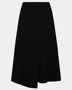 Forcast Sofia Wrap Midi Skirt Black Online