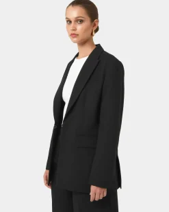Forcast Sonique Tailored Blazer Black Clearance