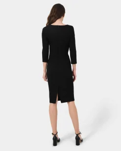 Forcast Sutton Ponte Dress Black Online