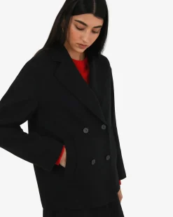 Forcast Tamara Cropped Peacoat Black Hot