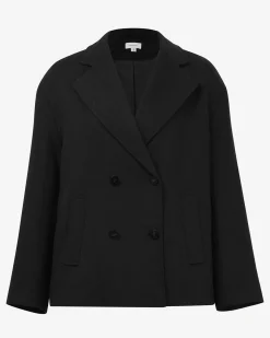 Forcast Tamara Cropped Peacoat Black Hot