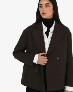 Forcast Tamara Cropped Peacoat Ganache Sale