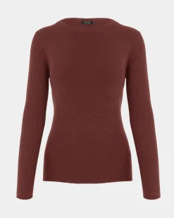 Forcast Tania Crew Neck Knit Clay Clearance