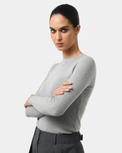 Forcast Tania Crew Neck Knit Grey Outlet