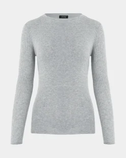Forcast Tania Crew Neck Knit Grey Outlet