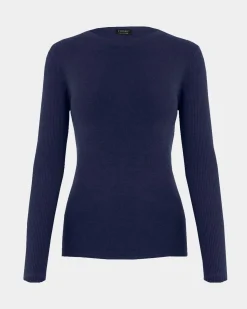 Forcast Tania Crew Neck Knit Navy