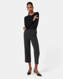 Forcast Tania Crew Neck Knit Black Clearance