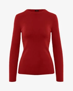 Forcast Tania Crew Neck Knit Red Clearance