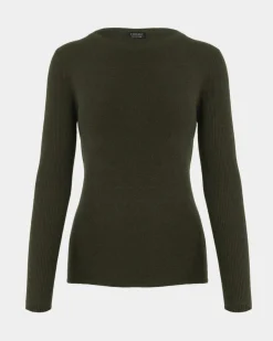 Forcast Tania Crew Neck Knit Khaki