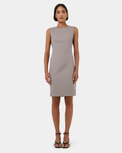Forcast Taylor Fitted Dress Stone