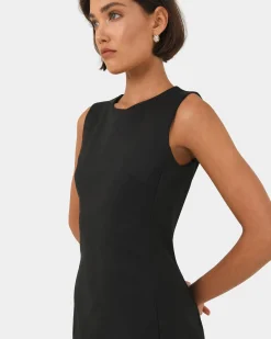 Forcast Taylor Fitted Dress Black New