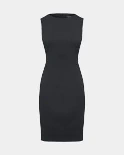 Forcast Taylor Fitted Dress Black New