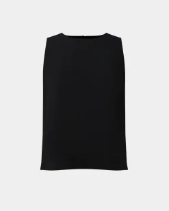 Forcast Tess Round Neck Top Black New